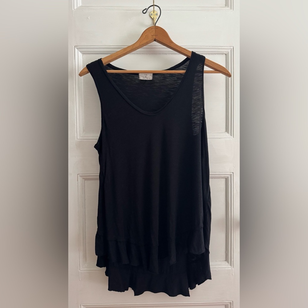 Anthropologie Flowy Black Tank